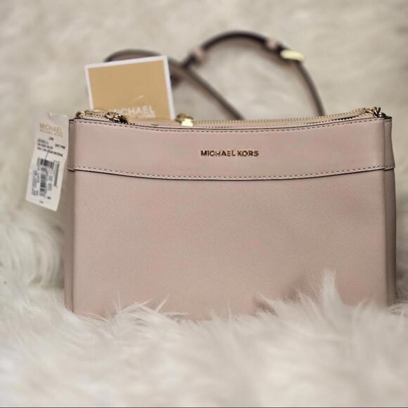 Michael Kors Handbags - Lori Small Faux Saffiano Leather Crossbody Bag